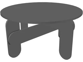 Low Garden Table 3D Model