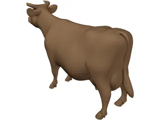 Young Cow 3D Model