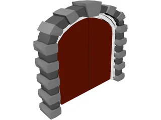 Archway Door 3D Model