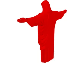 Christ Statue in Rio 3D Model