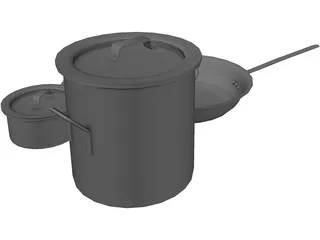 Pots and Pans 3D Model
