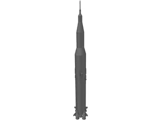 Apollo Rocket with Lunar Lander 3D Model