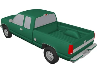 Chevrolet Extended Cab Full-Size Pickup (1994) 3D Model