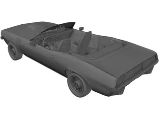 Plymouth Barracuda Cabrio (1970) 3D Model