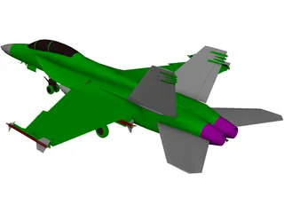 F-18F 3D Model