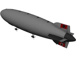 Hindenburg Blimp 3D Model