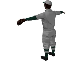 Baseball Player [+Glove] 3D Model