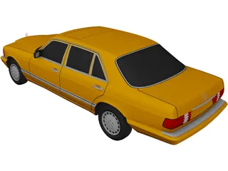 Mercedes-Benz SEL (1990) 3D Model