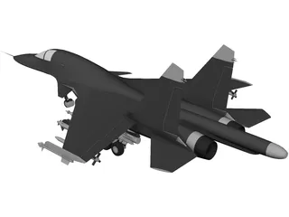 Sukhoi Su-27IB Flanker 3D Model