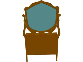 Dresser with Mirror 3D Model