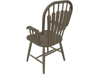 Chair Wooden 3D Model