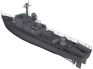 USS Linux Patrol Boat 3D Model