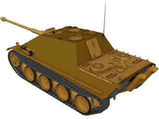 J Panther Tank 3D Model