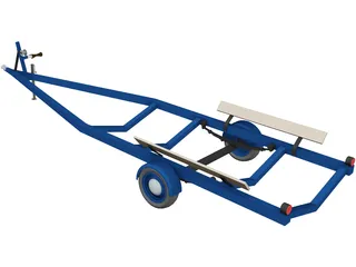 Boat Trailer 3D Model