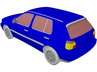 Volkswagen Golf III 3D Model