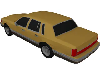 Lincoln Towncar 3D Model