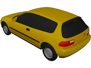 Honda Civic Hatchback 3D Model