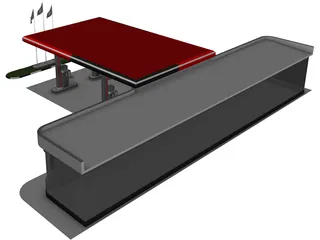 Gas Station 3D Model
