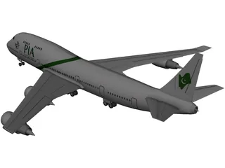 Boeing 747 PIA 3D Model