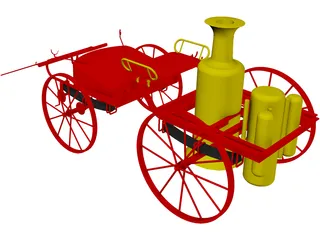 Steam Car 3D Model