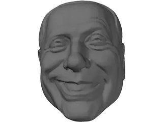 testa di Berlusconi Head 3D Model