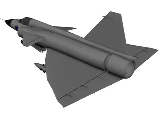 Saab 35 Draken 3D Model