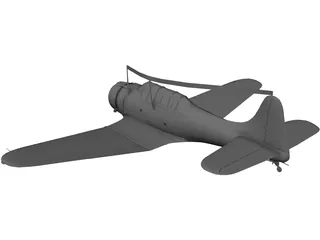 Dauntless Dive Bomber D 3D Model