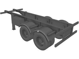 Trailer 20 feet 3D Model