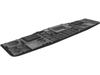 Sikorsky MH-53 Main Instrument Panel 3D Model