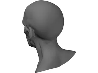 Man Head Old 3D Model