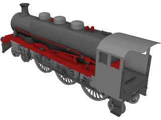 Steam Locomotive 3D Model