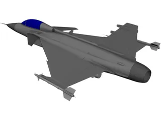 Saab JAS-39 Gripen 3D Model