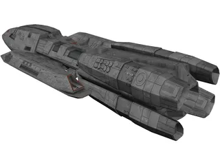 Battlestar Aries 3D Model