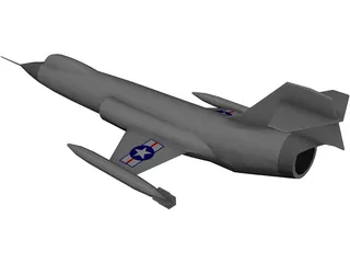 Lockheed F-104 Starfighter 3D Model