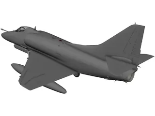 A-4 Skyhawk 3D Model