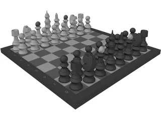 Chess Set 3D Model