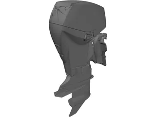 Evinrude E-Tec 40-60 HP Outboard Motor 3D Model