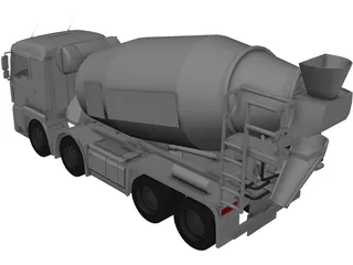 MAN TGA Beton Mixer 3D Model