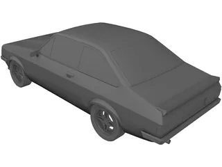 Ford Escort MK2 3D Model