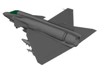 SAAB AJ-37 Viggen 3D Model