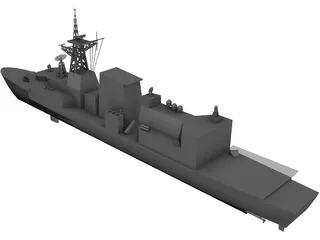 Halifax Class Frigate 3D Model