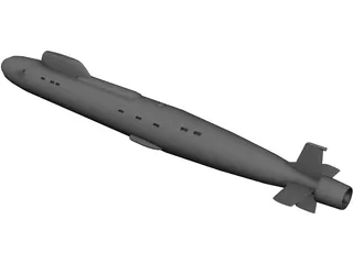 Yasen Class Submarine 3D Model