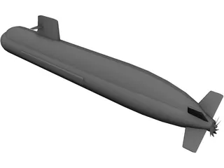 Soyru Class Submarine 3D Model