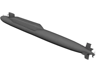 Jin class Missile Submairne 3D Model