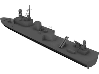 As-Siddiq class missile boat 3D Model