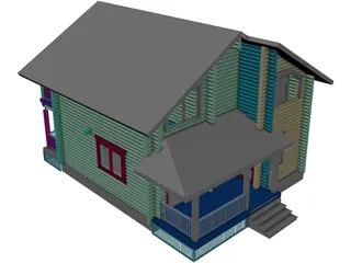 Wooden House 3D Model