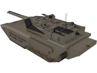 Future Tank 3D Model