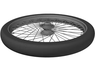 Wheel Front 20 spoke 21 inch 3D Model