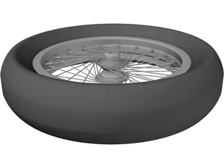 Wheel Rear 20 spoke 3D Model