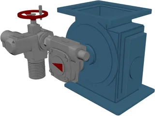 Silo Flow Control Valve 3D Model